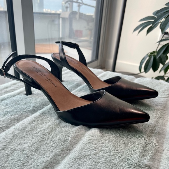 Black kitten heels sz 6.5 - Picture 2 of 3